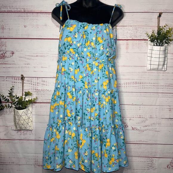 Blu Pepper | Blue & Yellow Rosie Dress | Women’s Large - Picture 2 of 4
